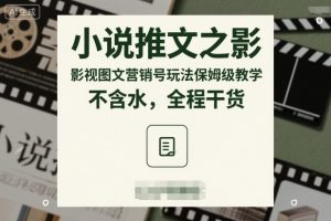 小说推文之影视图文营销号玩法保姆级教学，不含水，全程干货-网创项目