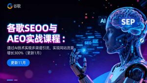 谷歌SEO与AEO实战课程：通过AI技术实现多渠道引流，实现网站流量增长300%-网创项目