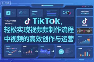 TikTok中视频制做流程，轻松实现Tk中视频的高效创作与运营-网创项目