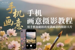 手机画意摄影教程，用手机也能拍出充满画意的摄影大片-网创项目