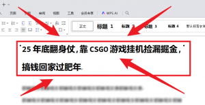 25年底翻身仗，靠CSGO游戏挂机捡漏掘金，搞钱回家过肥年-网创项目