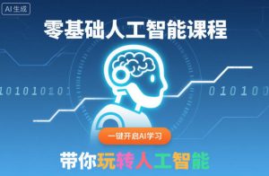 零基础人工智能课程，一键开启AI学习，带你玩转人工智能-网创项目