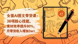 女装AI图文带货课:38项核心技能,素材效率提升80%,月带货收入增加3w+-网创项目