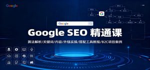 Google SEO 精通课：算法解析/关键词/内容/外链实操/搭配工具教程/B2C项目案例-网创项目