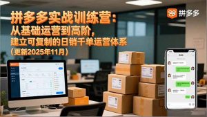 拼多多实战训练营:从基础运营到高阶,建立可复制的日销千单运营体系(更新11月-网创项目