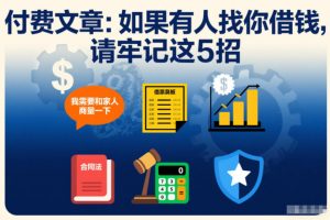 付费文章：如果有人找你借钱，请牢记这5招-网创项目