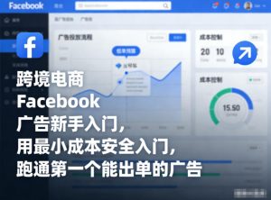 跨境电商Facebook广告新手入门，用最小成本安全入门，跑通第一个能出单的广告-网创项目