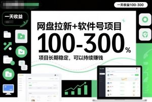 网盘拉新+软件号项目,一天收益100-300,项目长期稳定,可以持续賺米(更新)-网创项目