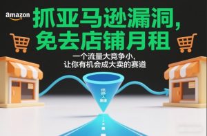 抓亚马逊漏洞,免去店铺月租,一个流量大竞争小,让你有机会成大卖的赛道-网创项目