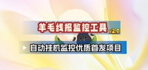 羊毛线报监控_2.0版本,薅羊毛人手一套,自动监控优质首发项目-网创项目