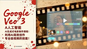 Google Veo 3人工智能AI生成式电影制作课程:利用AI高效创作专业级视频的技能!-网创项目