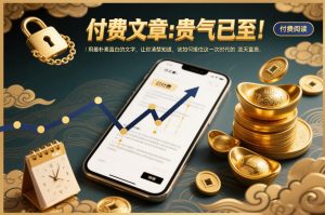 付费文章:贵气已至!用最朴素直白的文字,让你清楚知道,该如何接住这一次时代的泼天富贵-网创项目