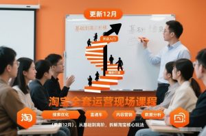 淘宝全套运营现场课程(更新26年1月)，从基础到高阶，拆解淘宝核心玩法-网创项目