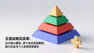 五道战略实战课：五大核心模块，多个名企实战案例，助力企业与个人实现持续增长-网创项目