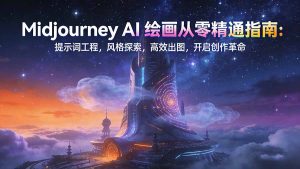 Midjourney AI绘画从零精通指南：提示词工程，风格探索，高效出图，开启创作革命-网创项目
