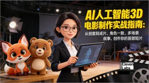 AI人工智能3D电影制作实战指南：从创意到成片、角色一致、多场景叙事，创作你的首部短片-网创项目
