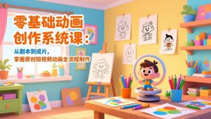 零基础动画创作系统课:从剧本到成片,掌握原创短视频动画全流程制作-网创项目