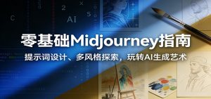 零基础Midjourney指南:提示词设计、多风格探索,玩转AI生成艺术-网创项目