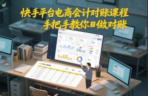 快手平台电商会计对账课程,手把手教你做对账-网创项目
