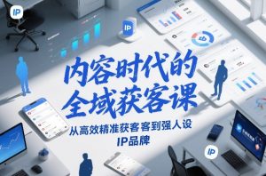 内容时代的全域获客课，从高效精准获客到强人设IP品牌-网创项目