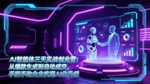 AI智能体三天实战创业营：从爆款生成到自动成交，手把手助企业实现AI化升级-网创项目
