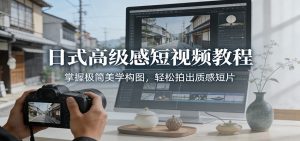 日式高级感短视频教程：掌握极简美学构图，轻松拍出质感短片-网创项目