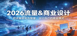 2026流量&商业设计，把流量转化为留量，设计自己的商业模式-网创项目