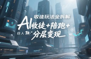 AI收徒玩法全拆解，靠“收徒+陪跑+分层变现”，纯靠流量变现，日入1k+-网创项目