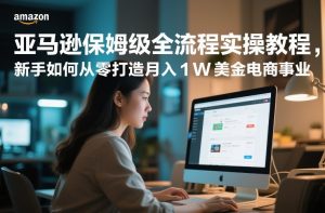 亚马逊保姆级全流程实操教程，新手如何从零打造月入1W美金电商事业-网创项目