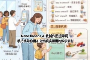Nano banana AI教辅作图提示词，手把手带你用AI做出真实可用的教学素材-网创项目