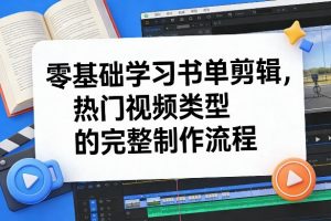 零基础学习书单剪辑，热门视频类型的完整制作流程(更新2026)-网创项目