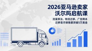 2026亚马逊卖家沃尔玛启航课，流量算法、物流迁移、广告降本，迁移首月销售额突破5万美金-网创项目
