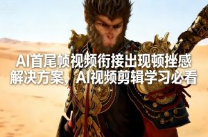 AI首尾帧视频衔接出现顿挫感解决方案，AI视频剪辑学习必看-网创项目