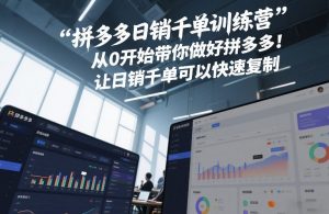 拼多多日销千单训练营，从0开始带你做好拼多多，让日销千单可以快速复制(更新26年2月)-网创项目