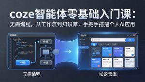 coze智能体零基础入门课：无需编程，从工作流到知识库，手把手搭建个人AI应用-网创项目