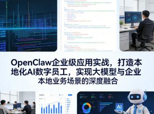 OpenClaw企业级应用实战，打造本地化AI数字员工，实现大模型与企业本地业务场景的深度融合(更新0329)-网创项目