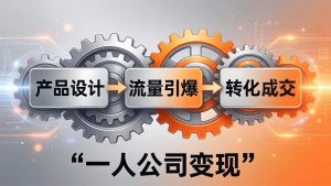 一人公司变现全攻略：产品设计+流量引爆+转化成交，打造不受年龄限制的长期事业-网创项目