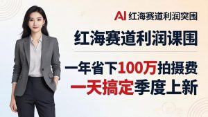 服装老板AI模特图课：一年省下100万拍摄费，一天搞定季度上新，红海赛道利润突围-网创项目