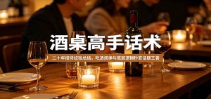 酒桌高手话术：二十年接待经验总结，吃透规律与底层逻辑秒变话题王者-网创项目