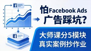 怕 Facebook Ads 广告踩坑？大师课分 5 模块教你做广告、搞扩量，还带真实案例抄作业！-网创项目