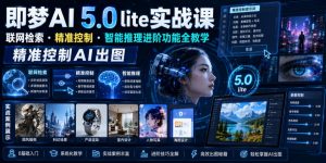 即梦AI 5.0 lite实战课,联网检索・精准控制・智能推理进阶功能全教学,精准控制AI出图-网创项目