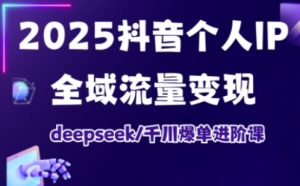 抖音个人IP全域流量变现进阶课,deepseek千川爆单进阶课(更新2026年06月)-网创项目