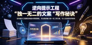逆向提示工程教您突破AI常规限制，写出独具魅力独一无二的文案，引人注目的写作秘诀【原创双语字幕】-网创项目