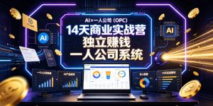 AI×一人公司(OPC)14天商业实战营,用AI帮你搭建一个属于你自己的、能独立賺钱的一人公司系统-网创项目